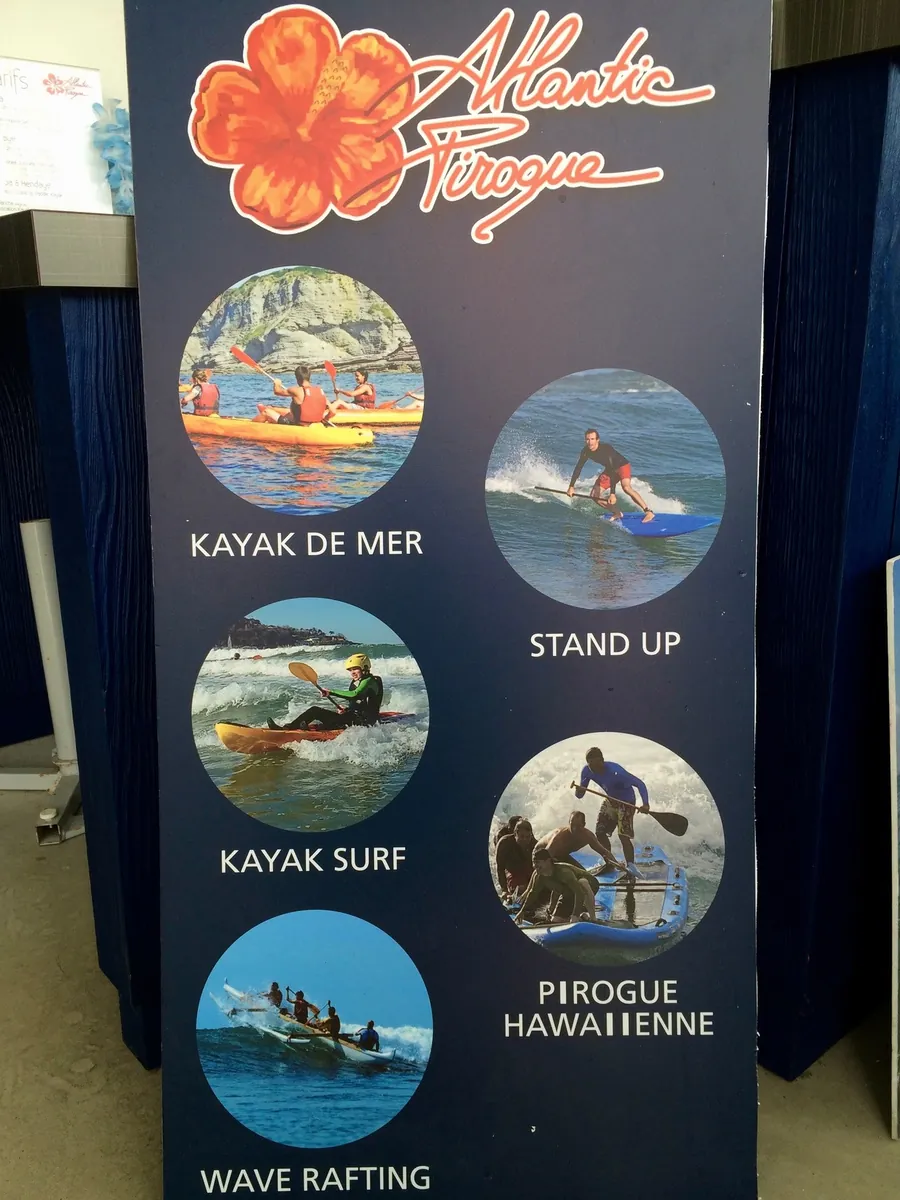 Activités Atlantic Pirogue : kayak de mer, stand up, kayak surf, pirogue hawaïenne